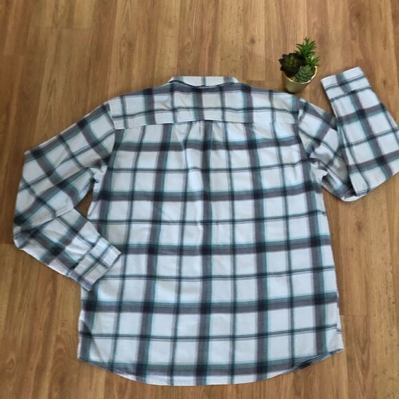 prAna Blue/Purple Plaid Button Down Shirt - Picture 7 of 7